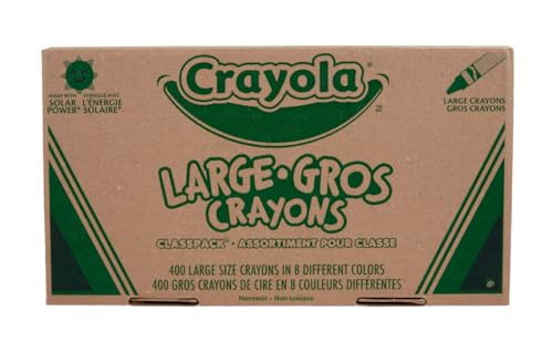 CRAYOLA CRAYON CLASSPACK - 400CT (8 COLORS) LARGE CRAYONS FOR KIDS TODDLERS - Brand New