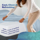 MARTEX BRRR COOLING MATTRESS PAD PLUSH QUILTED DOWN-ALT KING 78x80 - WHITE - Like New