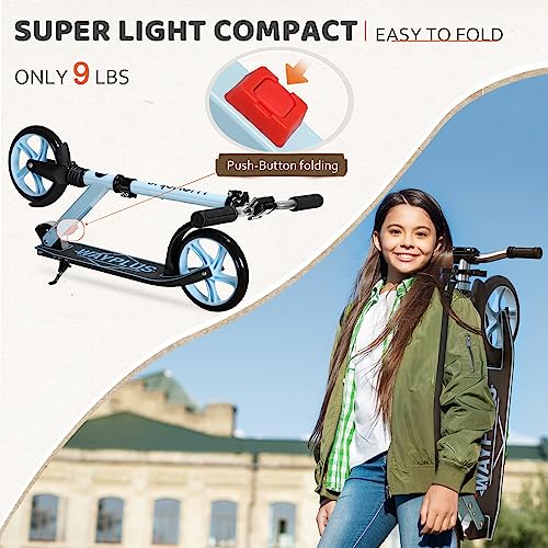 WAYPLUS KICK SCOOTER FOLDABLE LIGHTWEIGHT 8IN BIG WHEELS CMF024 - Scratch & Dent