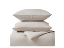 KATHY IRELAND 3 PC WAFFLE COMFORTER SET, QUEEN - BEIGE - Like New