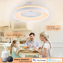 HUMHOLD 24" BLADELESS CEILING FAN WITH RGB LIGHT REMOTE - WHITE - Like New