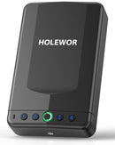 HOLEWOR CAR GUN SAFE SMALL PISTOL SAFE BIOMETRIC GUN LOCK BOX HANDGUN - BLACK - Like New