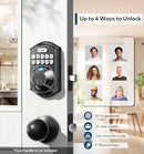 TEEHO TE002 FINGERPRINT DOOR LOCK - KEYLESS - TE002-1-MATTE/BLK - Matte Black - Like New