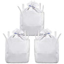 DEEBREE 66 GALLON FIBC BULK BAG 3 PACK 24"L X 24"W X 28"H 2200LBS - WHITE - Like New