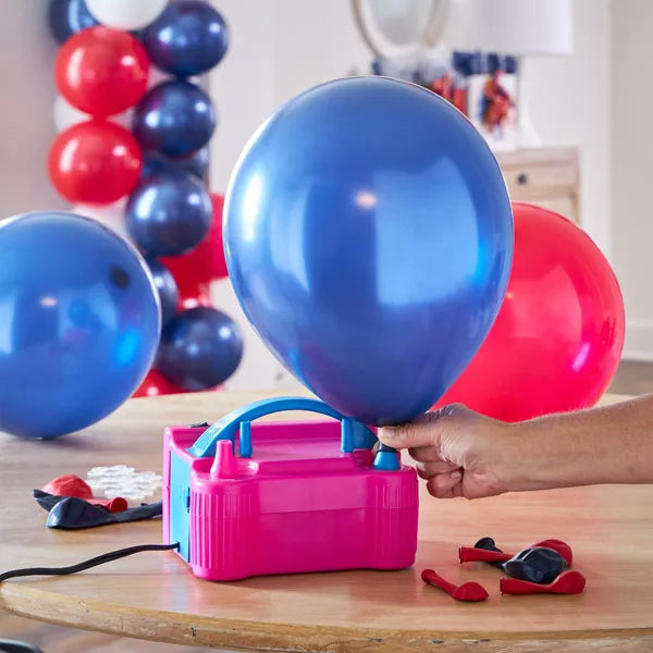 ELECTRIC BALLOON PUMP – INFLATES BALLOONS IN 3 SECONDS - PINK AND BLUE - Like New