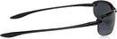 MAUI JIM 405-02 GRAY MAKAHA GLOSS Black Shiny Frame Grey Mirror Polar Lenses - Like New