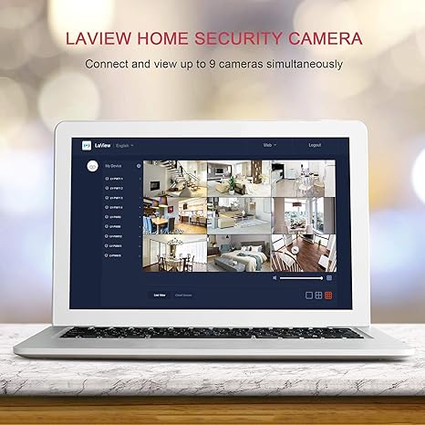 LaView Security Cameras 4pcs Home Security Camera Indoor 1080P LV-PWF1 - Black Like New