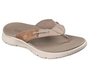 41528 SKECHERS WOMEN'S ON-THE-GO GO WALK FLEX SANDAL W/SKIP LACE TAUPE SIZE 12 - Brand New