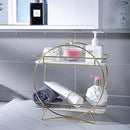 YURONG 2-Tier Bathroom Counter Organizer, Vanity Trays Space Saving - Golden - Brand New