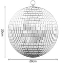 Mirror Ball -20CM Cool and Fun Silver Hanging Party Disco Ball B088LTQ7P5 - Brand New