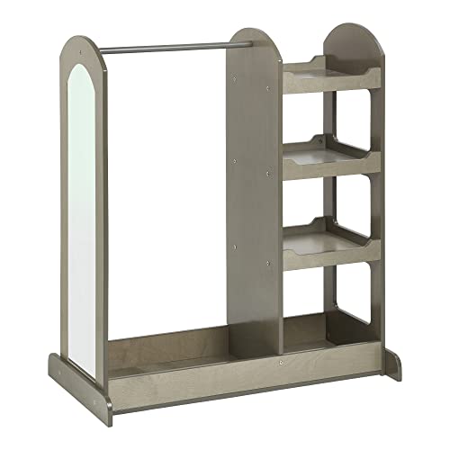 ECR4KIDS Dress Up Center Mirror Costume Organizer Grey Wash ELR-3039-GW - Like New