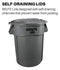 RUBBERMAID COMMERCIAL PRODUCTS BRUTE HEAVY-DUTY ROUND GARBAGE LID - BLUE - Like New