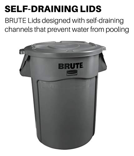 RUBBERMAID COMMERCIAL PRODUCTS BRUTE HEAVY-DUTY ROUND GARBAGE LID - BLUE - Like New
