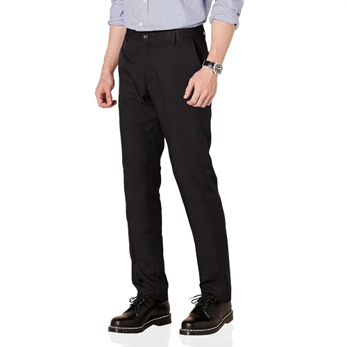 AMAZON ESSENTIALS MEN'S SLIM-FIT FLAT-FRONT DRESS PANT - SIZE: 31W X 34L - BLACK - Brand New