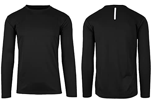 GALAXY BY HARVICE MEN'S LONG SLEEVE MOISTURE-WICKING PERFORMANCE CREW NECK TEE - Brand New
