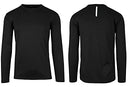 GALAXY BY HARVICE MEN'S LONG SLEEVE MOISTURE-WICKING TEE - LARGE - BLACK - Brand New