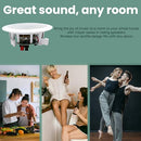 VAIYER PAIR OF 5.25 INCH 350 WATTS (PER PAIR), CEILING SPEAKERS, 2 PCS White - Brand New