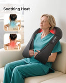 SNAILAX SHIATSU BACK NECK MASSAGER WITH HEAT NECK SHOULDER MASSAGER - COAL BLACK - Like New