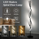 JUTIFAN LED Spiral Floor Lamps for Living Room - BLACK - MISSING REMOTE - Like New