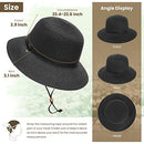SIMPLICITY NETTED HAT, LEATHER STRAP - BLACK - Like New