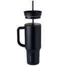 OWALA 40OZ STAINLESS STEEL TUMBLER WITH HANDLE PANTHER PAW BLACK - Like New