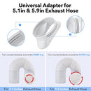 AGPTEK WINDOW SEAL AIR CONDITIONER 2 IN 1 COUPLER REPLACEMENT B42 - WHITE - Like New