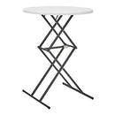 LIVING AND MORE 32INCH ROUND BAR HEIGHT FOLD TABLE WHITE - WHITE - Like New