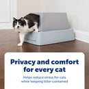 PetSafe ScoopFree Self-Cleaning Litter Box Privacy Hood Works B08FMVBSR1 - Grey - Brand New
