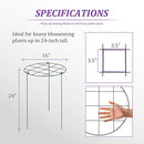 CEED4U 12 Pack Peony Plant Support Cage, Grow Through, 16 x 24 Inches, Green - Brand New