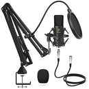 TONOR XLR CONDENSER MICROPHONE PROFESSIONAL CARDIOID STUDIO MIC KIT - BLACK - Like New