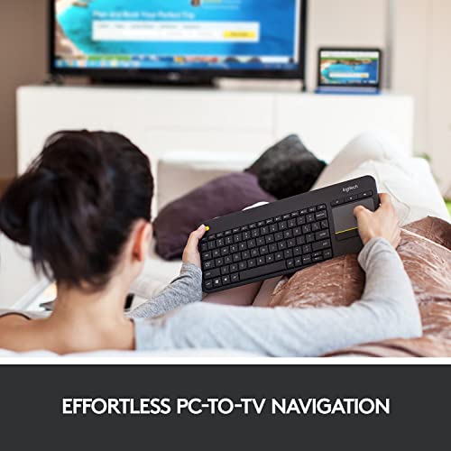 Logitech K400 Plus Wireless Touch With Easy Media Control and Built-in Touchpad - Like New