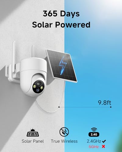 OCULVIEW 2K SOLAR SECURITY CAMERAS WIRELESS OUTDOOR DL201 - WHITE Like New