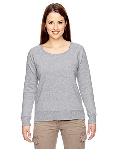 EC4505 ECONSCIOUS LADIES' ORGANIC/RECYCLED HEATHERED FLEECE PULLOVER - GRAY - Like New