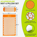 ProsourceFit Acupressure Mat and Pillow Set for Pain/Relax Muscle - Orange - Brand New