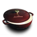 Landhaus Enameled Cast Iron Braiser Lid 5.4 Quart Merlot Red B07GVP8CR2 - Brand New