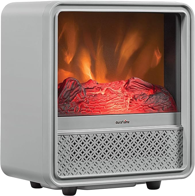 Duraflame Portable Electric Personal Cube Space Heater - Vapor Gray - Like New