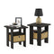 Furinno Andrey Set of 2 End Side Table Night Stand Bedside Table - Espresso - Like New