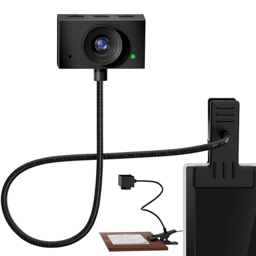 DANYESTH Eye Contact Webcam Microphone 1080P Center Cam Mac PC - Black - Like New