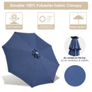 YESCOM 9FT SOLAR POWERED PATIO UMBRELLA WITH TILT AND CRANK - BLUE - Like New