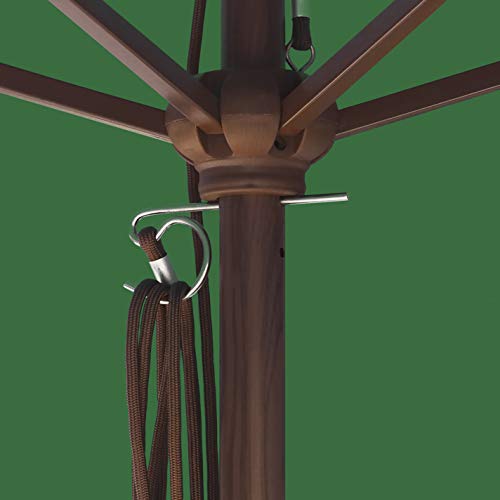 SHADE BASICS 11-FOOT ROUND EVERGREEN SERIES FAUX-WOOD PATIO UMBRELLA - Like New