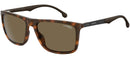 8032/S-57 CARRERA PLASTIC UNISEX RECTANGLE SUNGLASSES LIGHT HAVANA TORTOISE - Like New