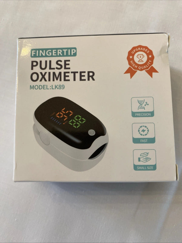FINGERTIP FINGER TIP PULSE OXIMETER - WHITE - Like New