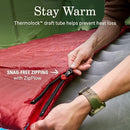 COLEMAN FLATLANDS 30/40/50°F SLEEPING BAG RECYCLED MATERIAL - RED/MULTI - Brand New