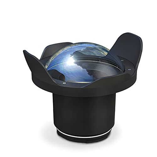 SEAFROGS 40M/130FT OPTICAL ACRYLIC 6"WIDE ANGLE DOME PORT, FISHEYE - BLACK - Like New