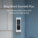 RING VIDEO DOORBELL PLUS - SMART DOORBELL - SATIN NICKEL - Brand New