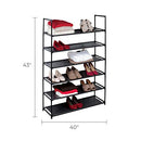 AMERICAN DREAM HOME GOODS ORGANIZER 6 TIER SHOE RACK 6940-BK - BLACK - Like New