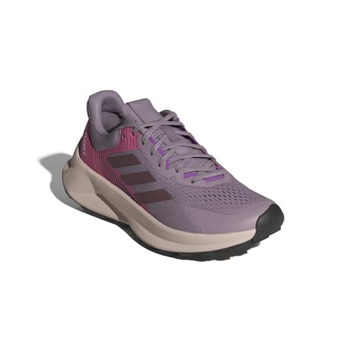 ADIDAS SOULSTRIDE FLOW TRAIL RUNNING SNEAKER WOMEN 11 (AU/UK W9.5) FIG/CRIMSON - Brand New