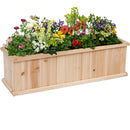 SHINE COMPANY RECTANGLE CEDAR RAISED GARDEN BED BOX PLANTER 5103N - NATURAL - Like New