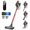 WLUPEL CORDLESS VACUUM CLEANER, 450W/38KPA, LED SCREEN, 55 MINS RUNTIME - RED - Like New