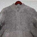 BAREFOOT DREAMS COZYCHIC GRAY MIXED SHEARLING PULLOVER SWEATER 2X - GLACIER GRAY - Brand New